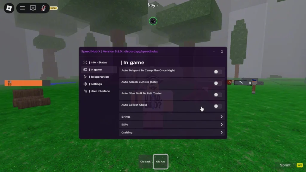 99 Nights in the Forest Script