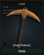 The Forge (Ковка): Золотая кирка (Gold Pickaxe)