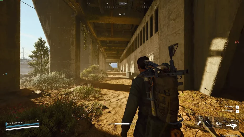 Вход в здание «Исследования и администрация» с западной стороны