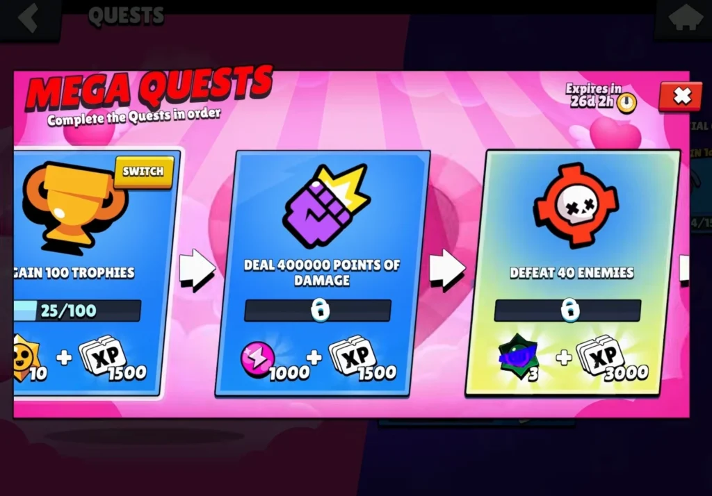 Мега-квесты ящика любви Brawl Stars